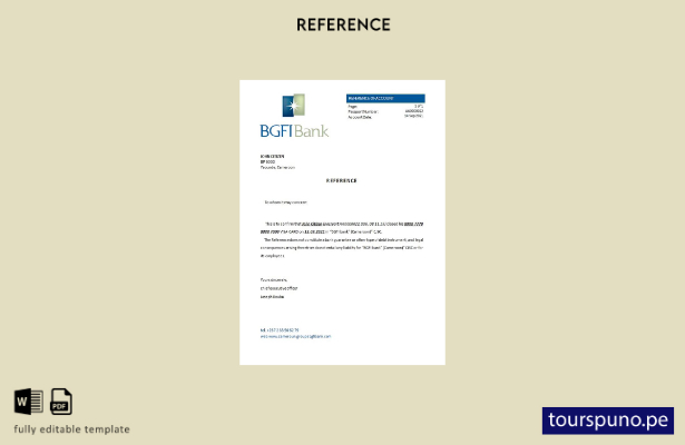 lista para imprimir plantilla de referencia de cierre de Camerún BGFI Bank Bonap